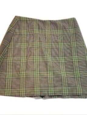 Wilfred Artizia Skirt Women's Small A-Line Mini Plaid Preppy Lined Green